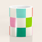 Retro Holiday chequered board pattern - candy Coffee Mug Gallery Image 4