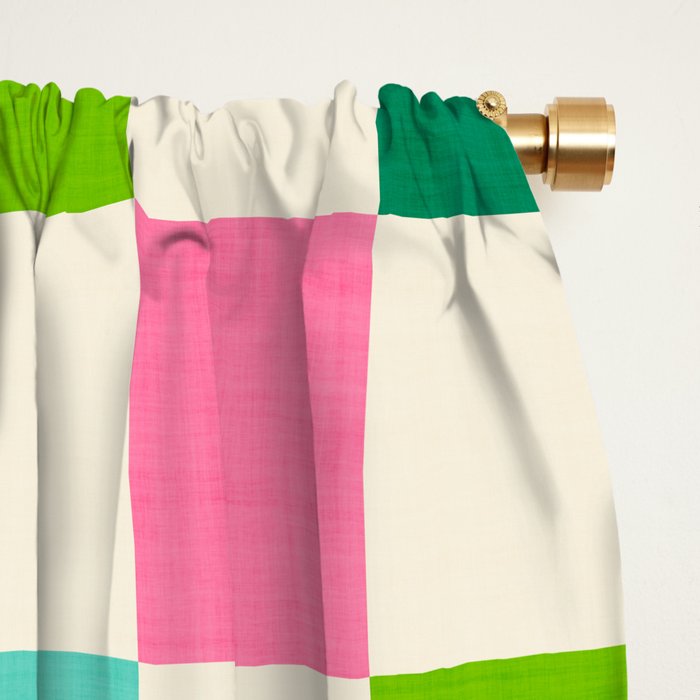 Retro Holiday chequered board pattern - candy Window Curtain Gallery Image 2