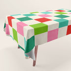 Retro Holiday chequered board pattern - candy Tablecloth Gallery Image 1