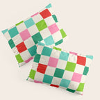 Retro Holiday chequered board pattern - candy Pillow Sham Gallery Image 3