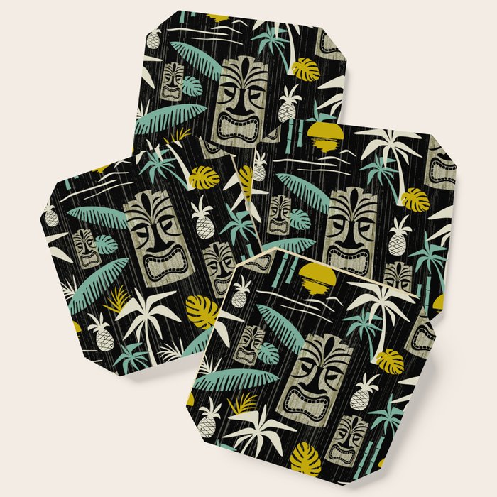 Island Tiki - Black Coaster Gallery Image 1