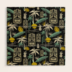 Island Tiki - Black Wood Wall Art Gallery Image 1