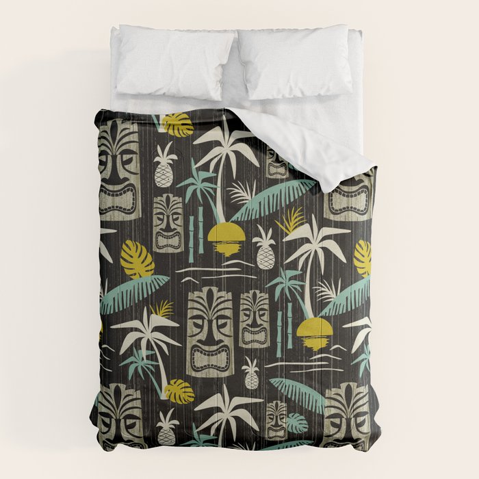 Island Tiki - Black Comforter Gallery Image 1