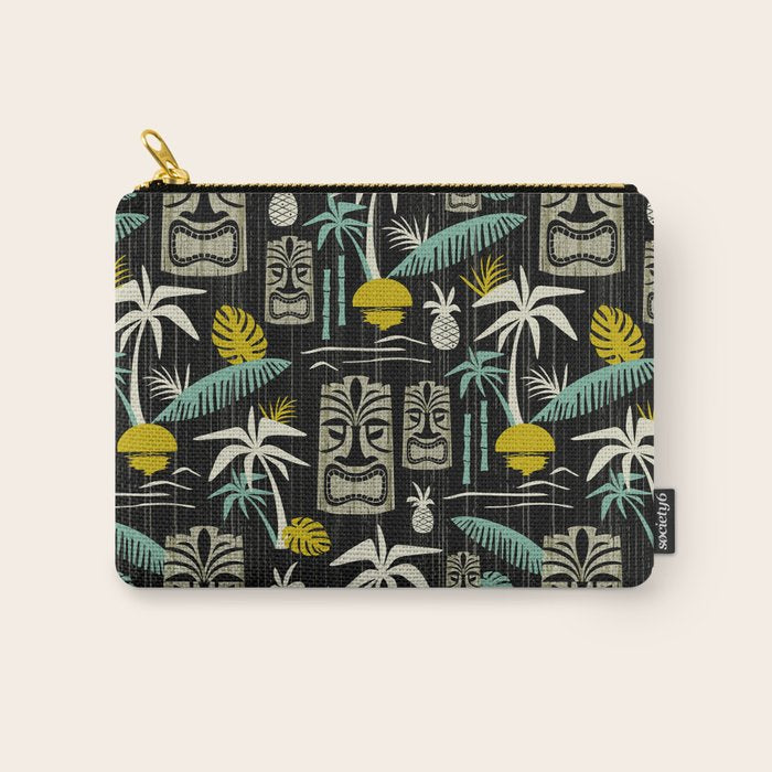 Island Tiki - Black Carry All Pouch Gallery Image 1