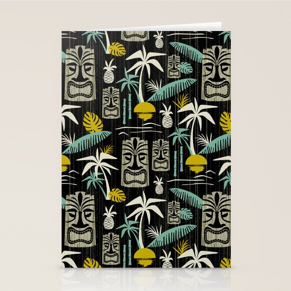 Island Tiki - Black Stationery Card Gallery Image 1