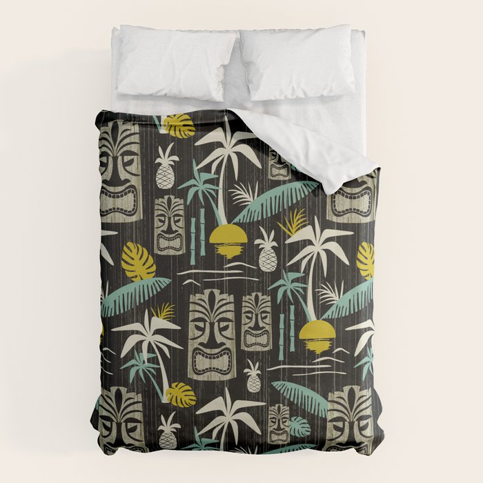 Island Tiki - Black Duvet Cover Gallery Image 6