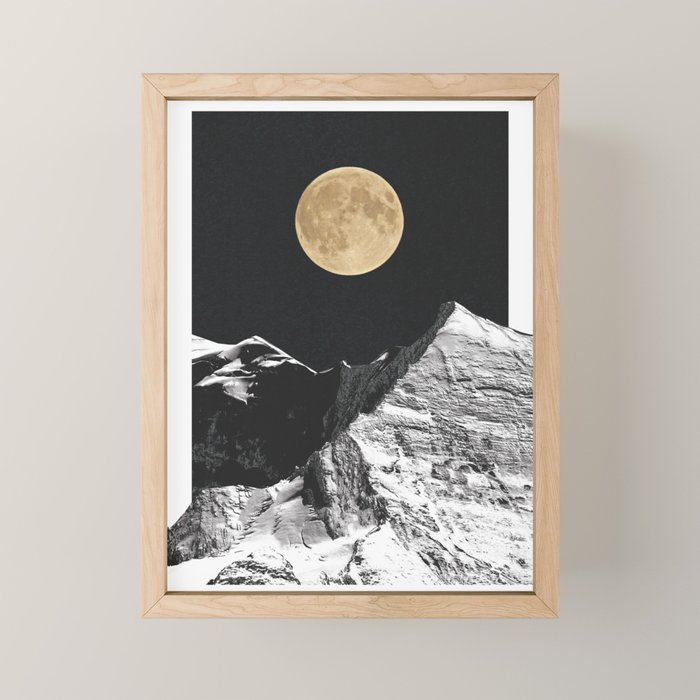 golden moon Mini Art Print Gallery Image 1
