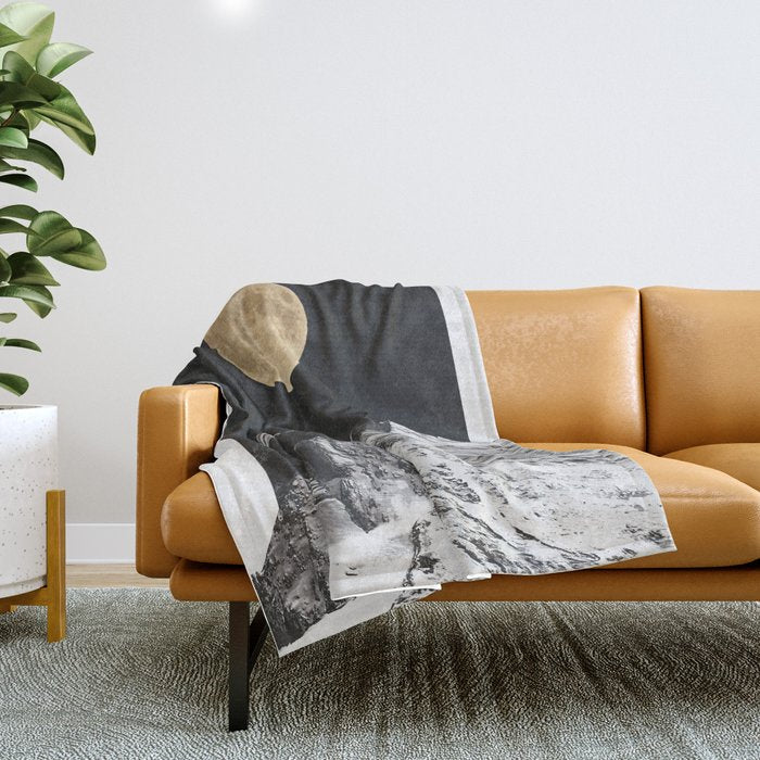 golden moon Throw Blanket Gallery Image 1