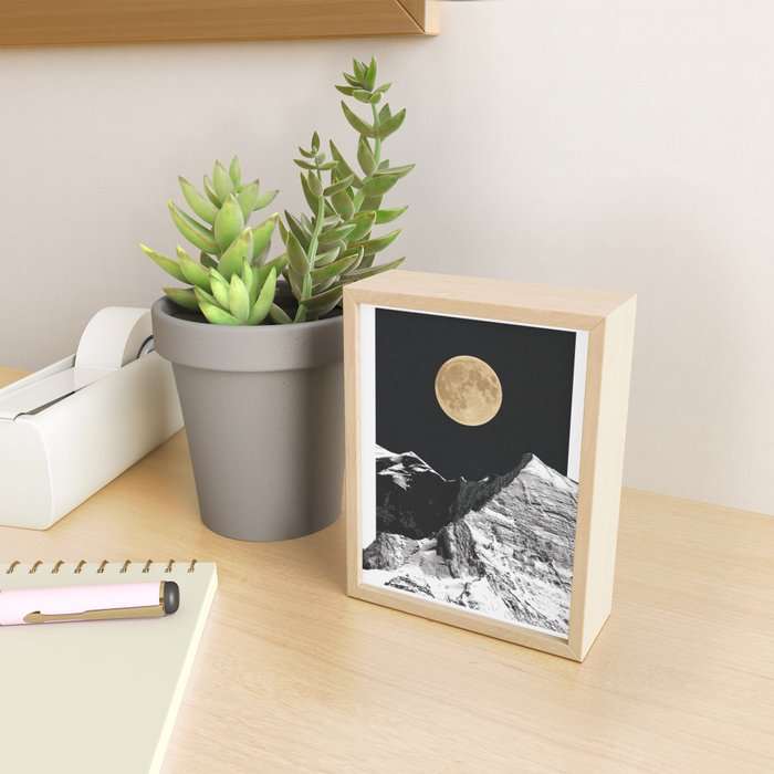 golden moon Mini Art Print Gallery Image 2