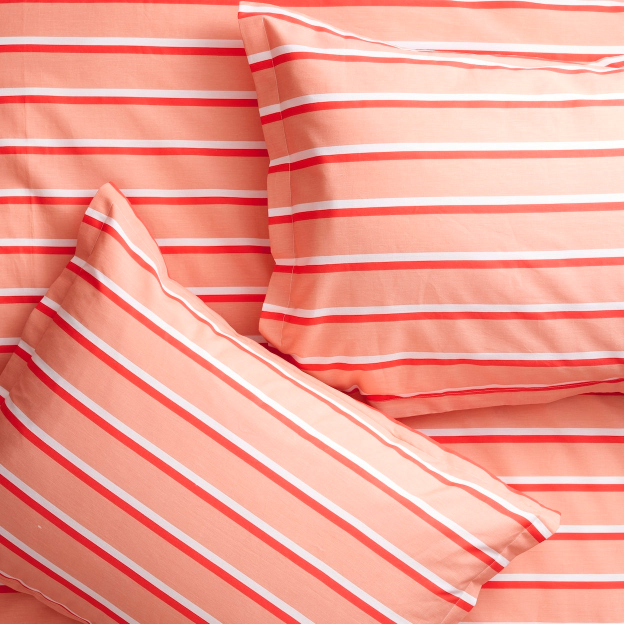 Double Stripe Brushed Cotton Duvet Cover Set