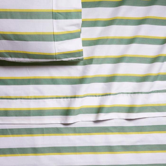 Off-Set Stripe Brushed Cotton Sheet Set