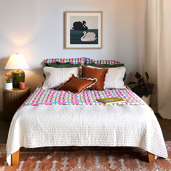 Playful Patchwork Brushed Cotton Sheet Set