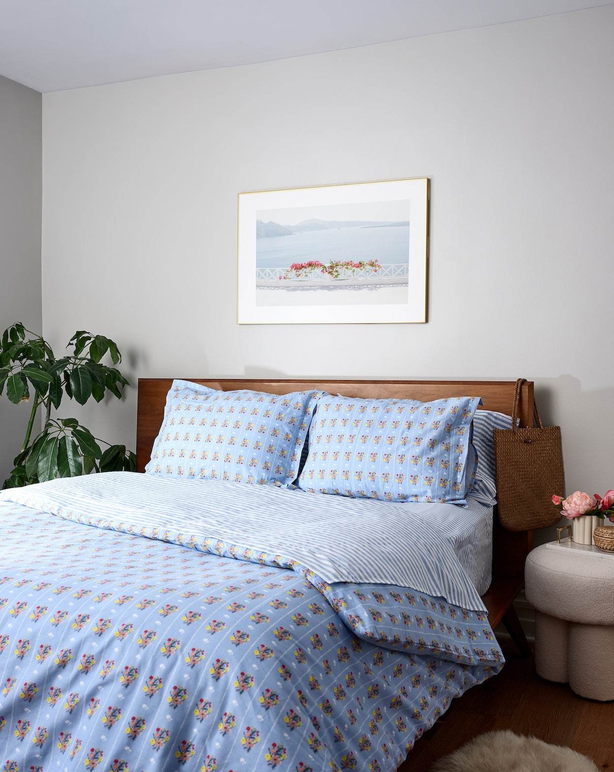 Simple Stripe Brushed Cotton Sheet Set