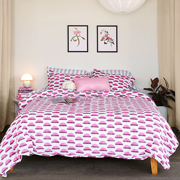 Sunset Steps Brushed Cotton Duvet Cover Set