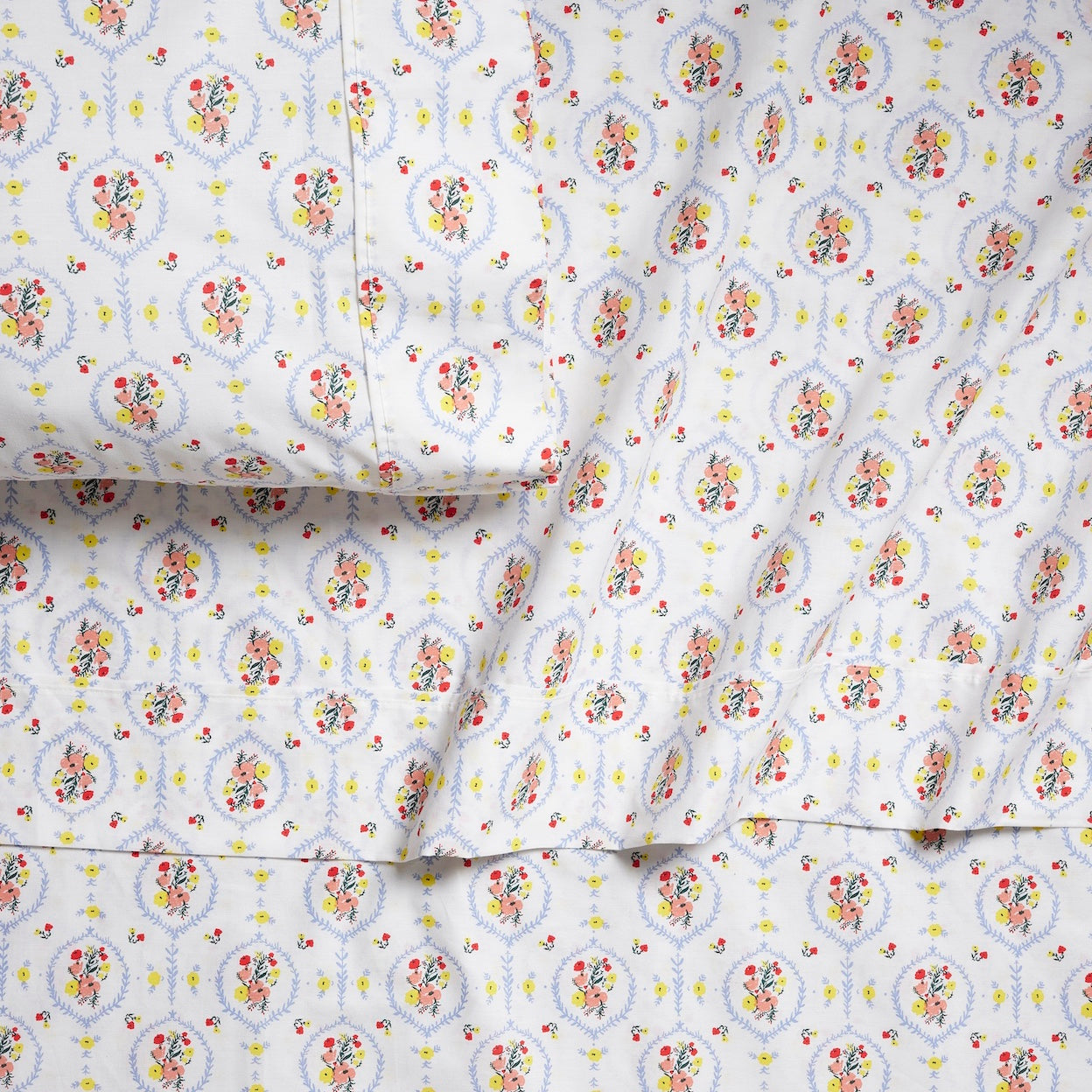 Sweet Posie Vignette Brushed Cotton Sheet Set