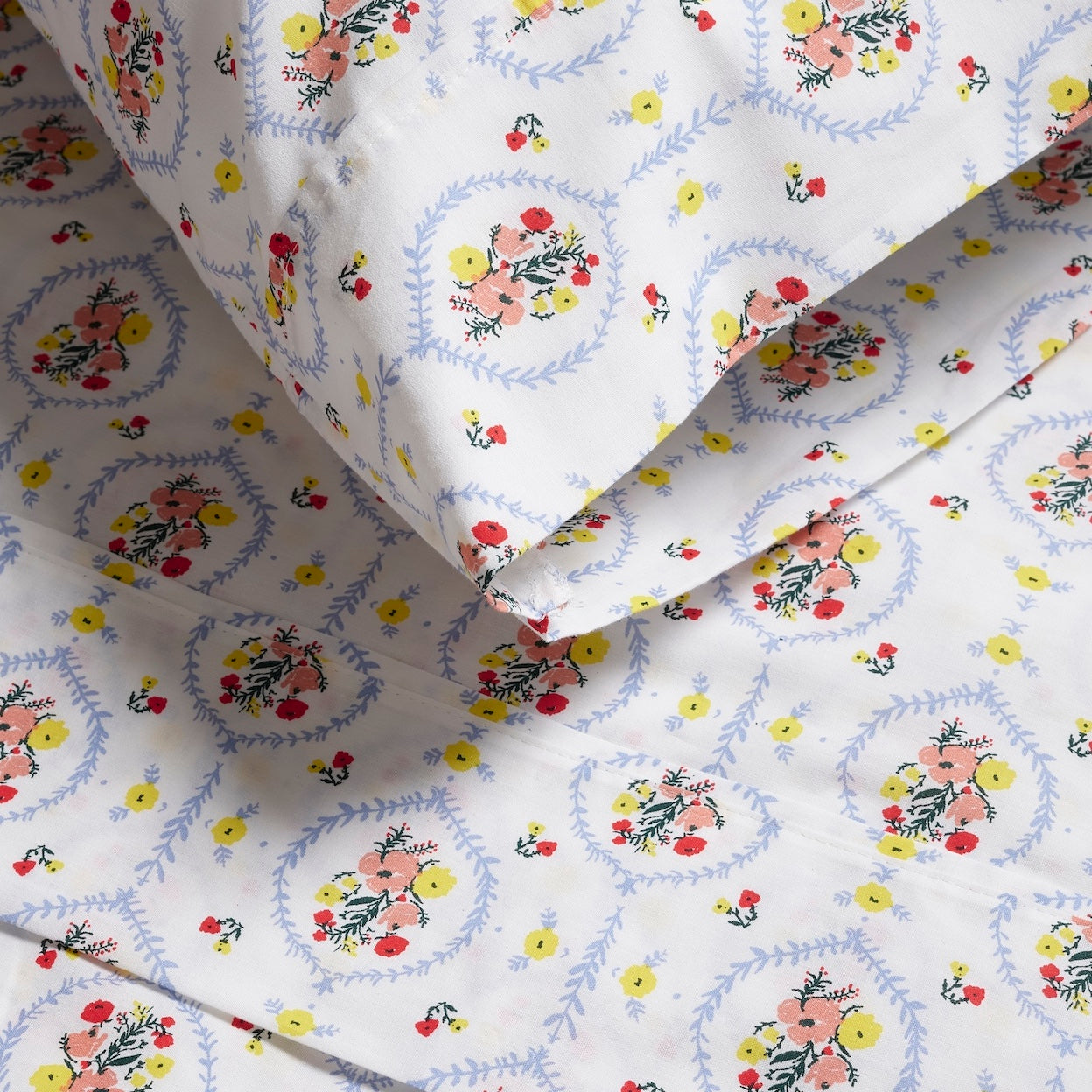 Sweet Posie Vignette Brushed Cotton Sheet Set
