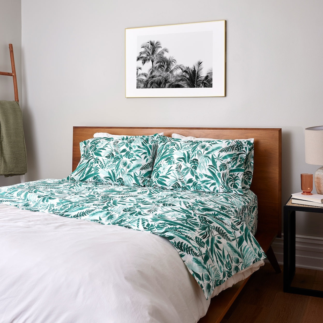 Tropical Palm Brushed Cotton Sheet Set