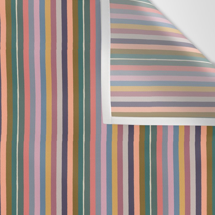 Muted Color Stripes of Joy Wall Tapestry Gallery Image 3