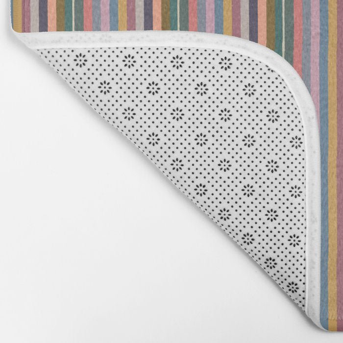 Muted Color Stripes of Joy Bath Mat Gallery Image 2
