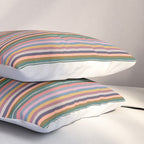Muted Color Stripes of Joy Pillow Sham Gallery Image 3