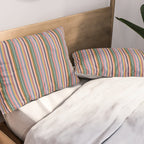 Muted Color Stripes of Joy Pillow Sham Gallery Image 2