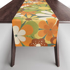70's Retro Flowers Print Table Runner Gallery Image 1