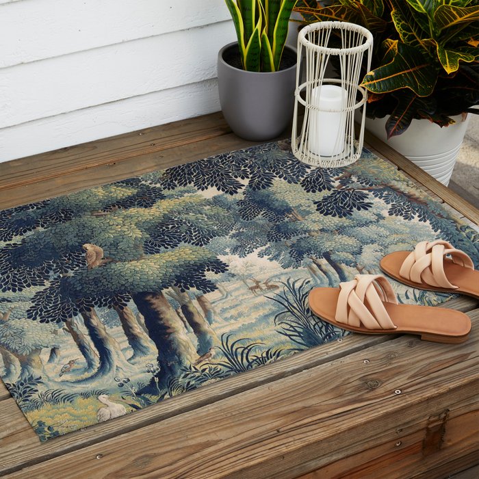 Antique 17th Century Verdure Flemish Tapestry Outdoor Rug Gallery Image 2