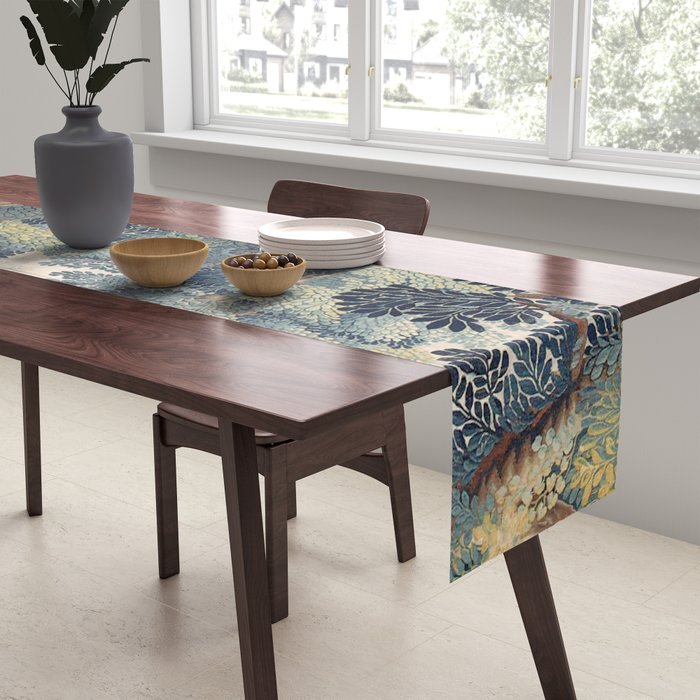 Antique 17th Century Verdure Flemish Tapestry Table Runner Gallery Image 2