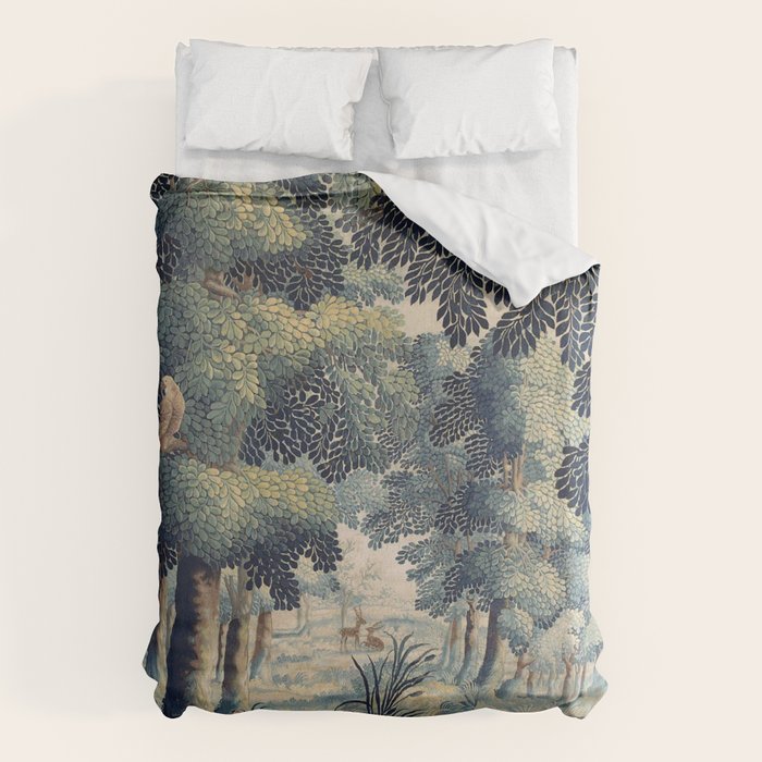 Antique 17th Century Verdure Flemish Tapestry Duvet Cover Gallery Image 6