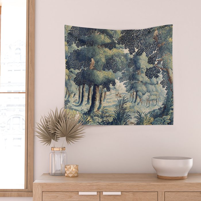 Antique 17th Century Verdure Flemish Tapestry Wall Tapestry Gallery Image 2