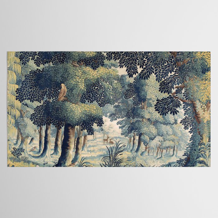 Antique 17th Century Verdure Flemish Tapestry Tablecloth Gallery Image 2