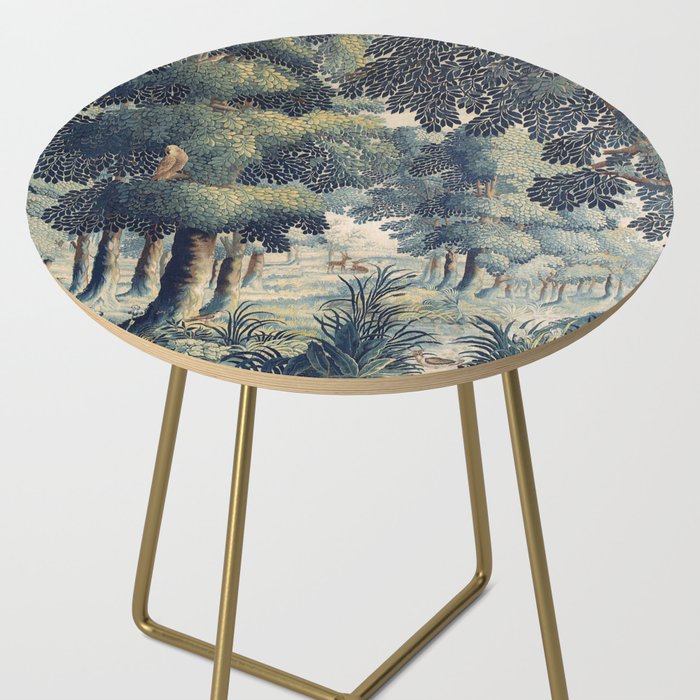 Antique 17th Century Verdure Flemish Tapestry Side Table Gallery Image 2