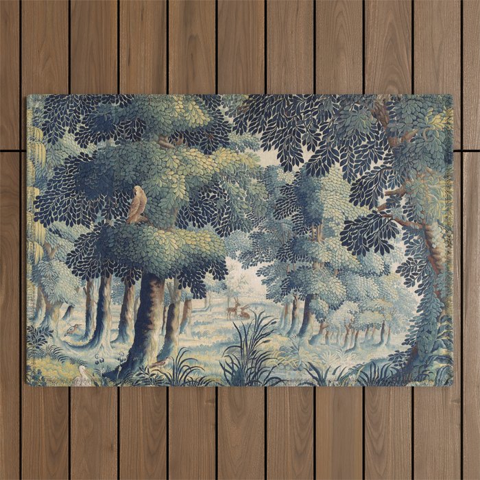Antique 17th Century Verdure Flemish Tapestry Outdoor Rug Gallery Image 1