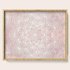 Mandala Yoga Love, Blush Pink Floral Serving Tray Gallery Image 1