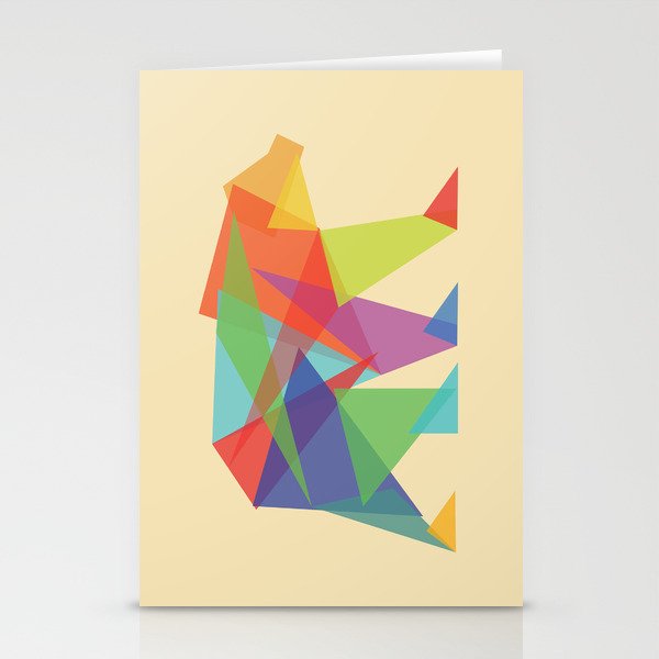 Fractal Geometric bear Stationery Card Gallery Image 1