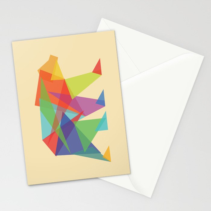 Fractal Geometric bear Stationery Card Gallery Image 2