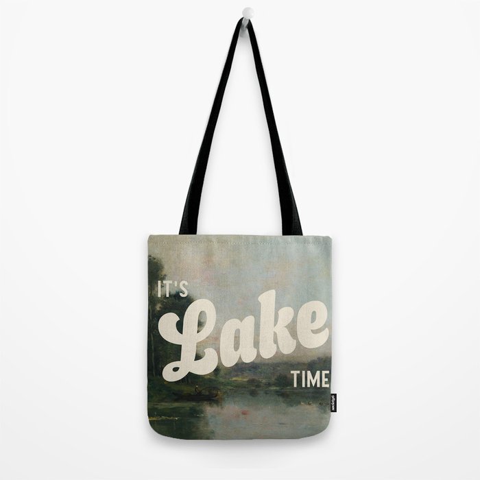 It's Lake Time - Retro Cottage Core Tote Bag Gallery Image 2