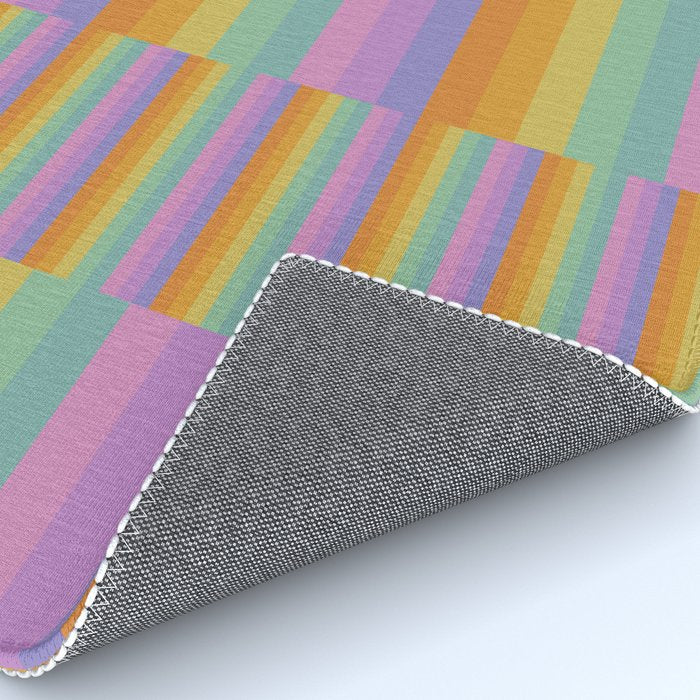 Mixed Stripes Pattern I Colorful Rainbow Rug Gallery Image 4