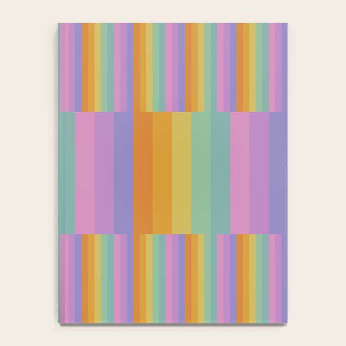 Mixed Stripes Pattern I Colorful Rainbow Notebook Gallery Image 4