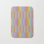 Mixed Stripes Pattern I Colorful Rainbow Bath Mat Gallery Image 1