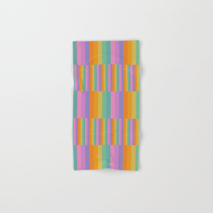 Mixed Stripes Pattern I Colorful Rainbow Bath Towel Gallery Image 1
