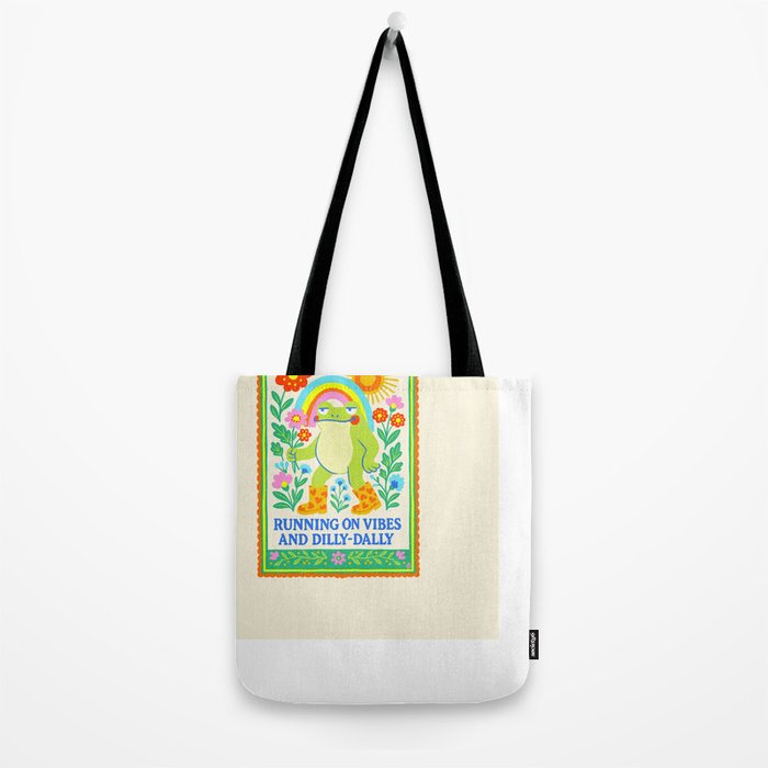 Running on Vibes and Dilly-Dally Tote Bag Gallery Image 2