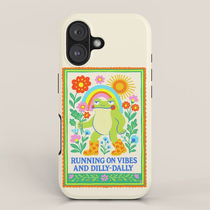 Running on Vibes and Dilly-Dally iPhone Case Gallery Image 1