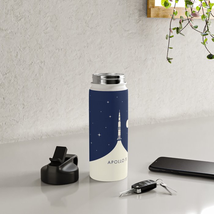 Apollo 11 Space - Saturn Rocket B Water Bottle Gallery Image 4