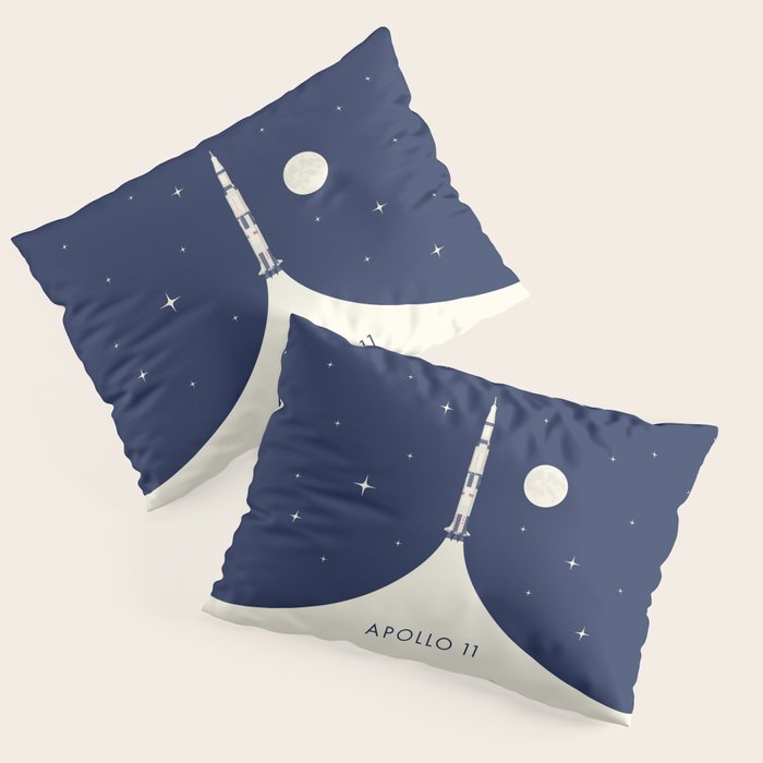 Apollo 11 Space - Saturn Rocket B Pillow Sham Gallery Image 1