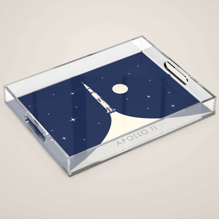 Apollo 11 Space - Saturn Rocket B Acrylic Tray Gallery Image 1