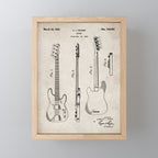 Bass Guitar Patent - Bass Guitarist Art - Antique Mini Art Print Gallery Image 1