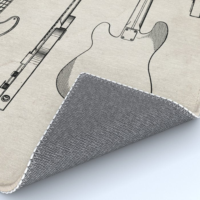 Bass Guitar Patent - Bass Guitarist Art - Antique Rug Gallery Image 4