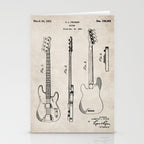 Bass Guitar Patent - Bass Guitarist Art - Antique Stationery Card Gallery Image 2