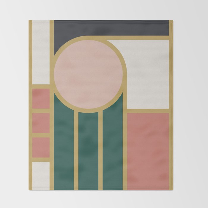 Maximalist Geometric 04B Throw Blanket Gallery Image 2